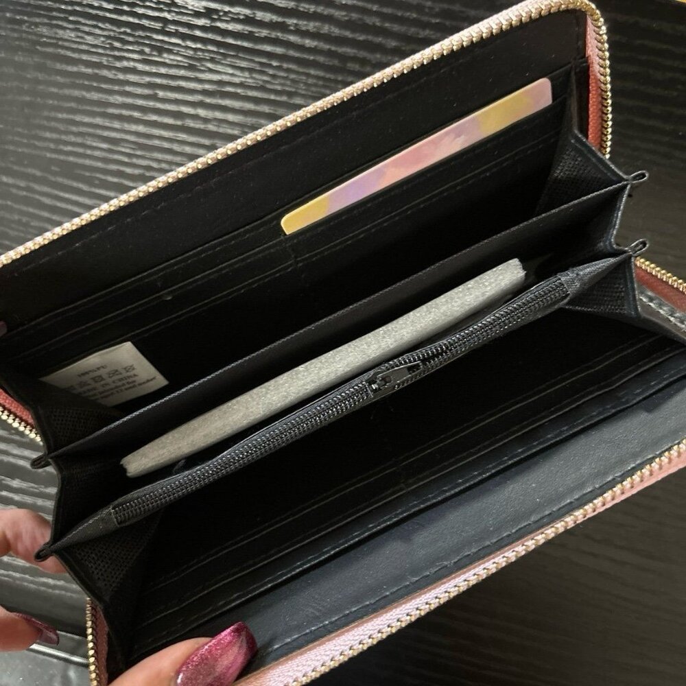 Pink Textured Wallet - Picture 2 of 3